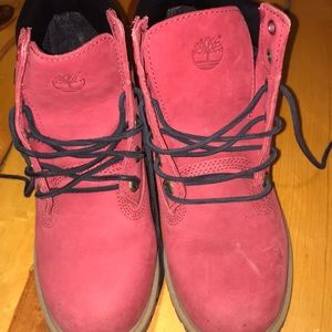 Red velvet Timberlands